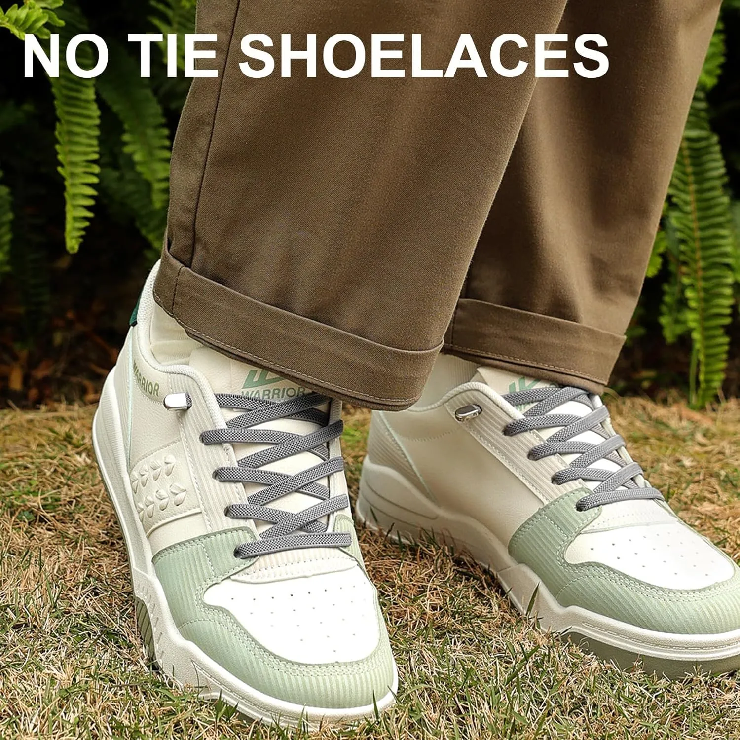 2 Pairs Elastic Tieless Shoe Laces for Sneakers, No Tie Shoelaces for Adults and Kids