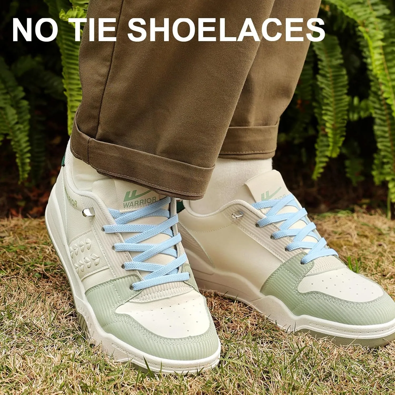 2 Pairs Elastic Tieless Shoe Laces for Sneakers, No Tie Shoelaces for Adults and Kids