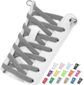 2 Pairs Elastic Tieless Shoe Laces for Sneakers, No Tie Shoelaces for Adults and Kids