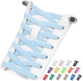 2 Pairs Elastic Tieless Shoe Laces for Sneakers, No Tie Shoelaces for Adults and Kids