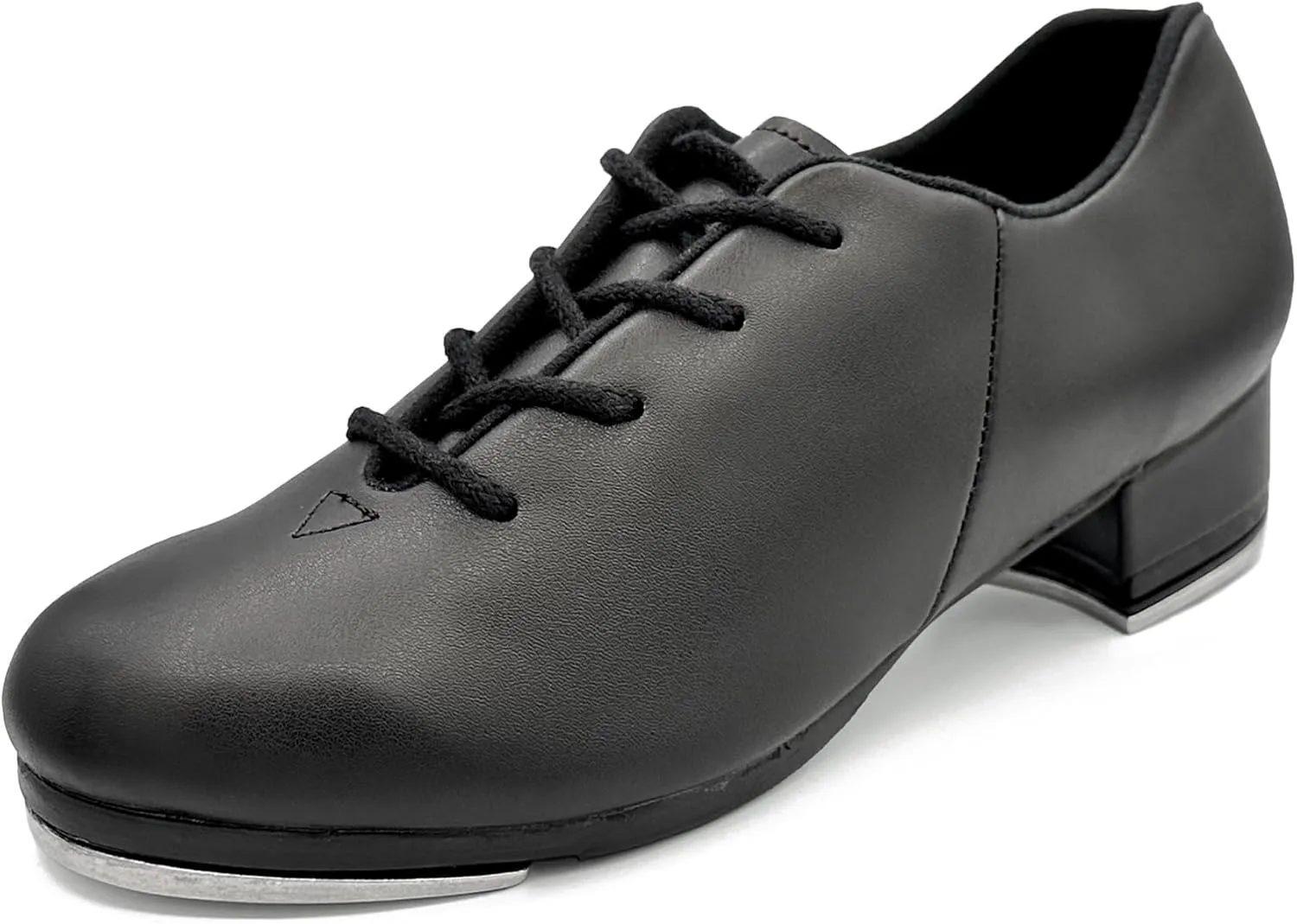 Adult Man-Made Leather Tap Shoe with Notched Heel
