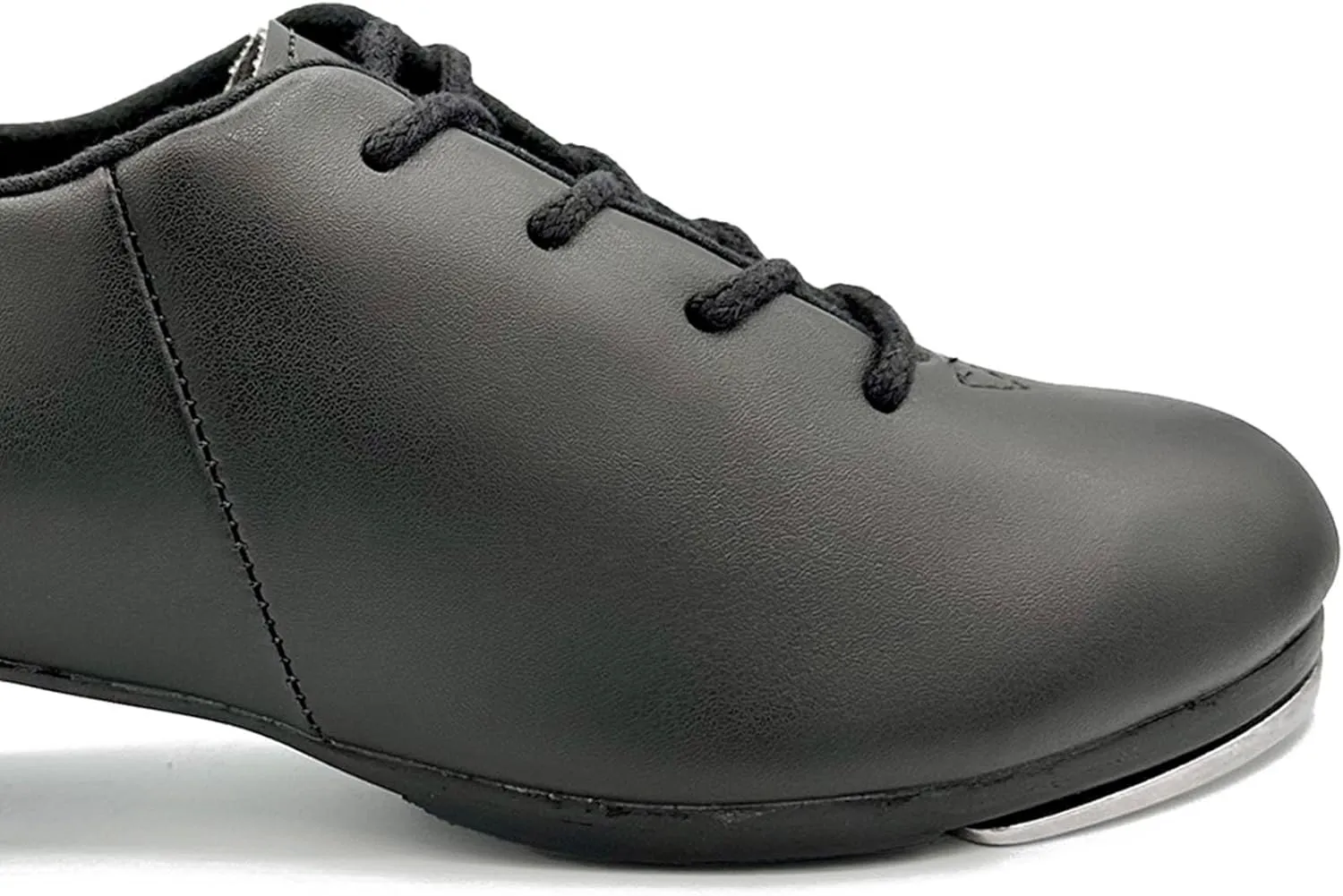 Adult Man-Made Leather Tap Shoe with Notched Heel