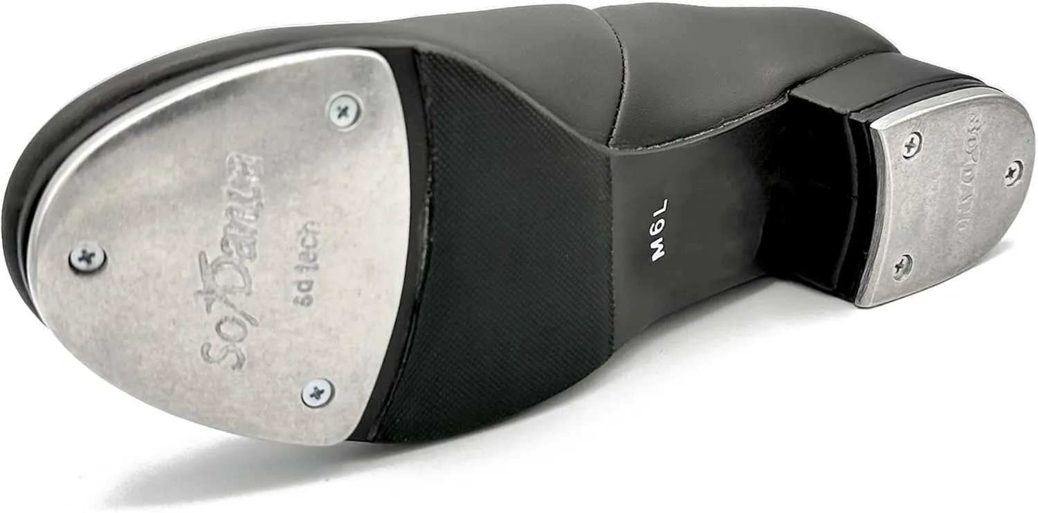 Adult Man-Made Leather Tap Shoe with Notched Heel