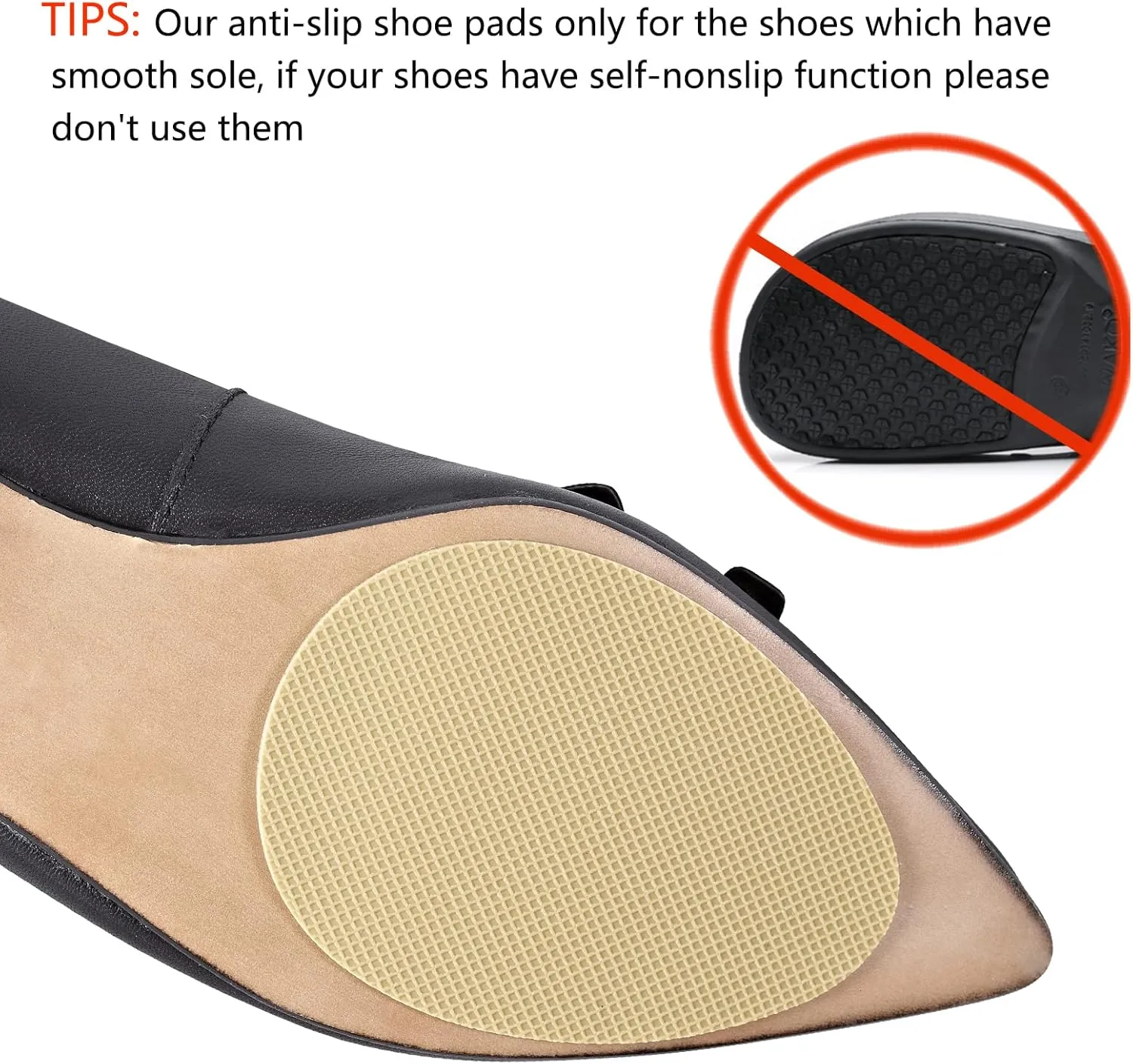 Ashoesert's Shoe Sole Protector for Heels,Shoe Grips on Bottom of Shoes, Anti Slip Shoe Grips,Non Slip Shoe Pads,Non Slip Pads for Shoes, Shoe Gummies for Heels