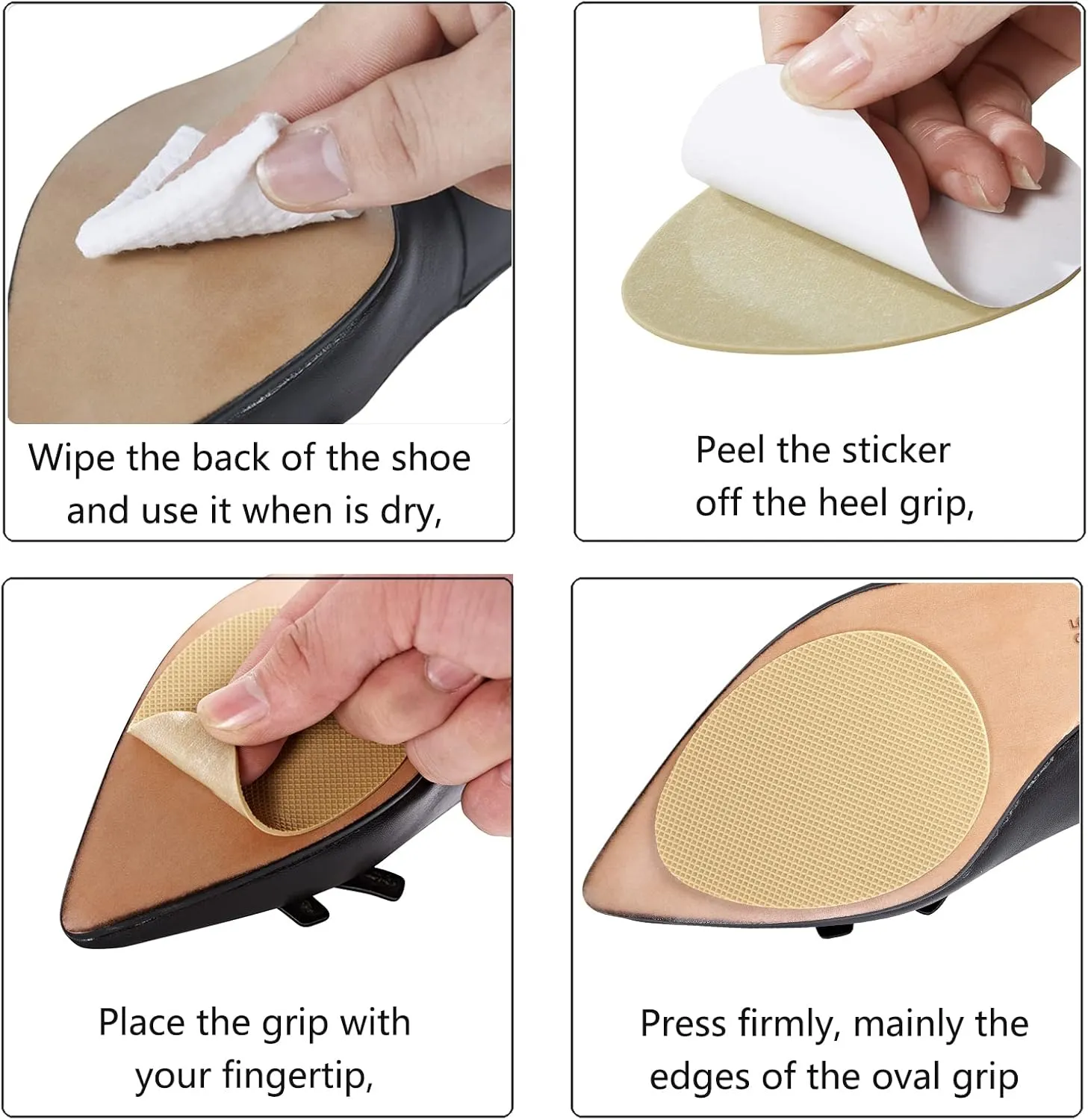Ashoesert's Shoe Sole Protector for Heels,Shoe Grips on Bottom of Shoes, Anti Slip Shoe Grips,Non Slip Shoe Pads,Non Slip Pads for Shoes, Shoe Gummies for Heels