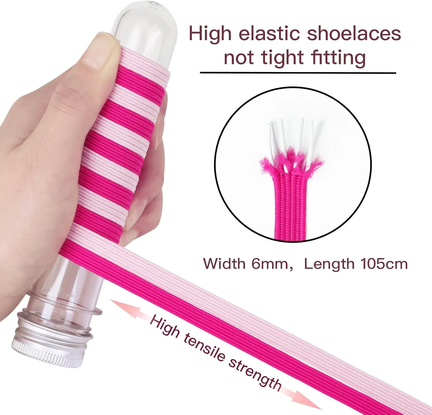 Booyckiy No Tie Elastic Shoelaces for Kids, Adults, Adjustable Tieless Shoe Lace