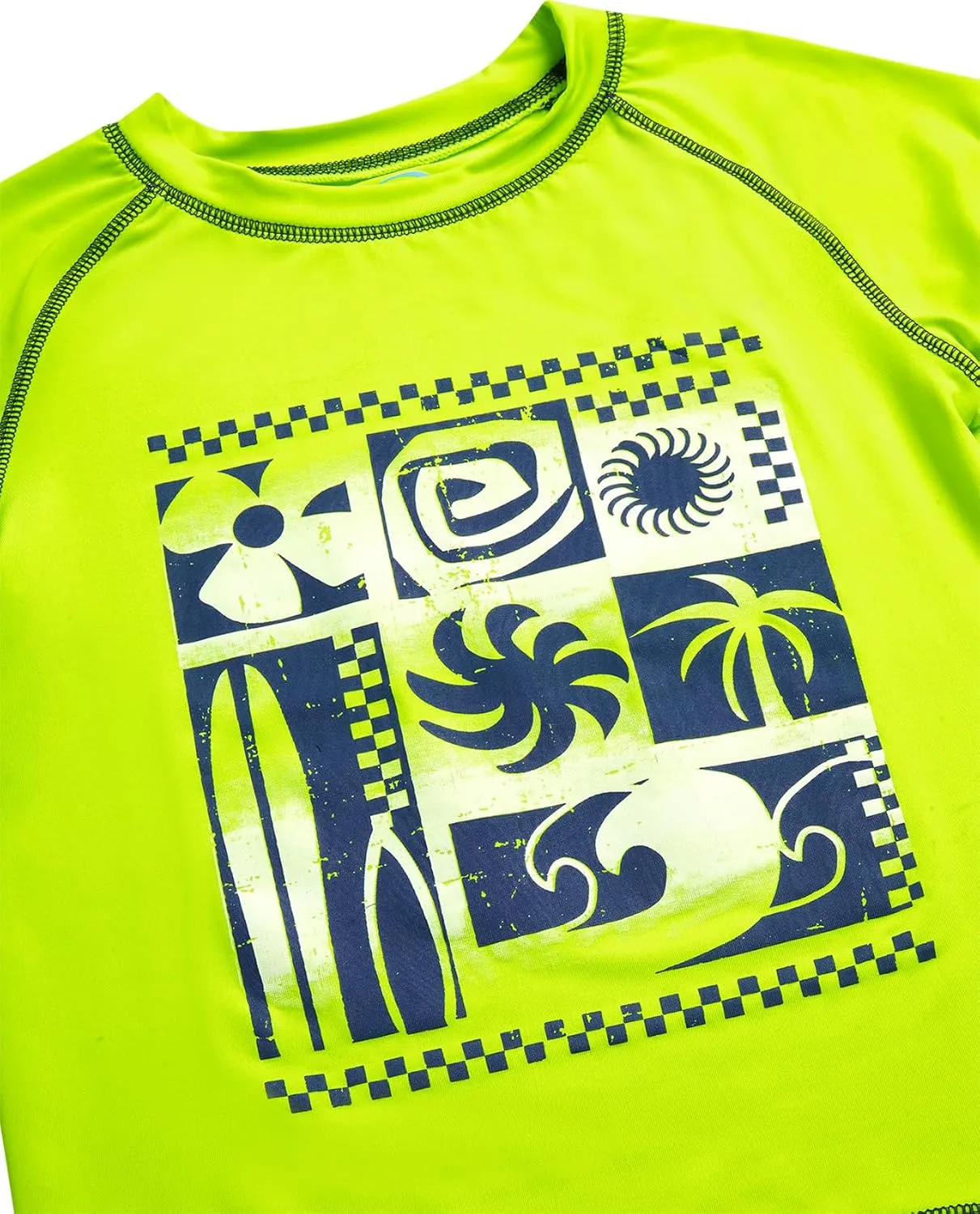 Boys Swim Set - 3 Piece Toddler Swim Trunks Boys Rash Guard Long Sleeve and Short Sleeve Kids Swimwear (2T-7)