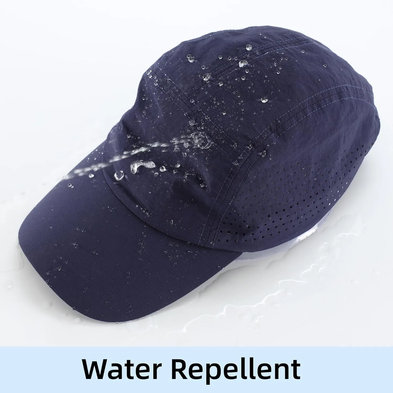 Connectyle Men's Breathable Run Hat Quick Dry Reflective Sport Cap Adjustable Lightweight Baseball Hat Unstructured Design