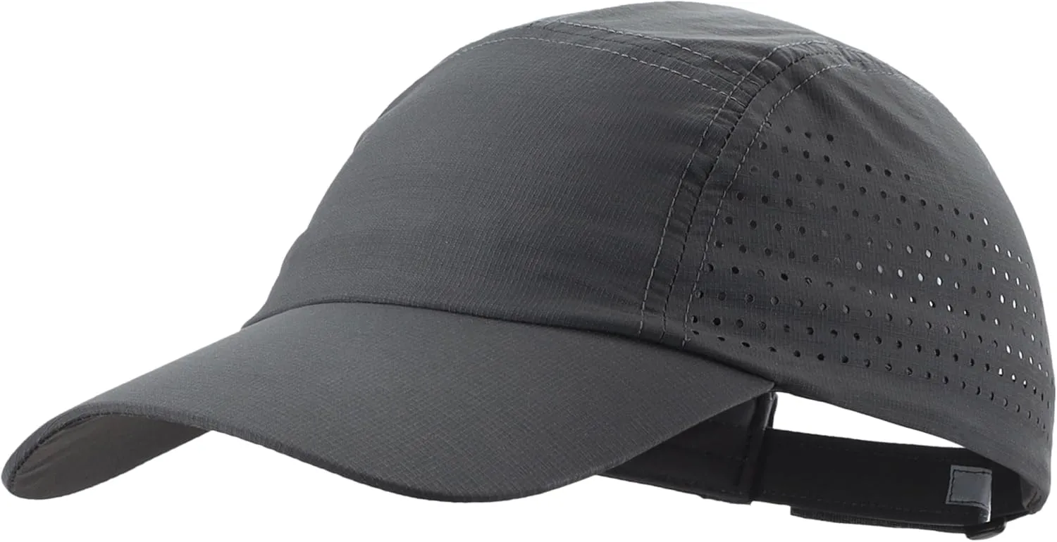Connectyle Men's Breathable Run Hat Quick Dry Reflective Sport Cap Adjustable Lightweight Baseball Hat Unstructured Design