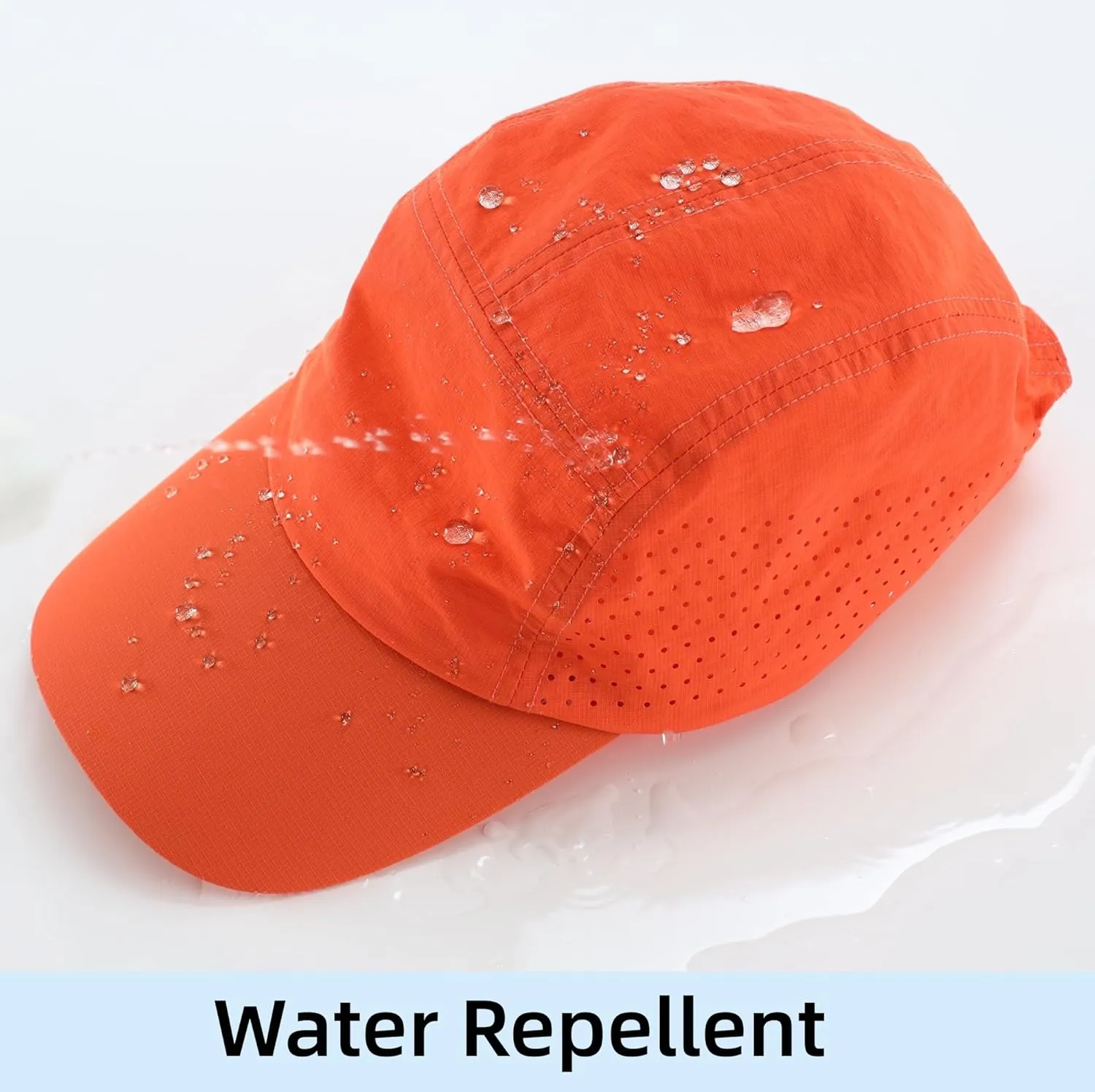 Connectyle Men's Breathable Run Hat Quick Dry Reflective Sport Cap Adjustable Lightweight Baseball Hat Unstructured Design