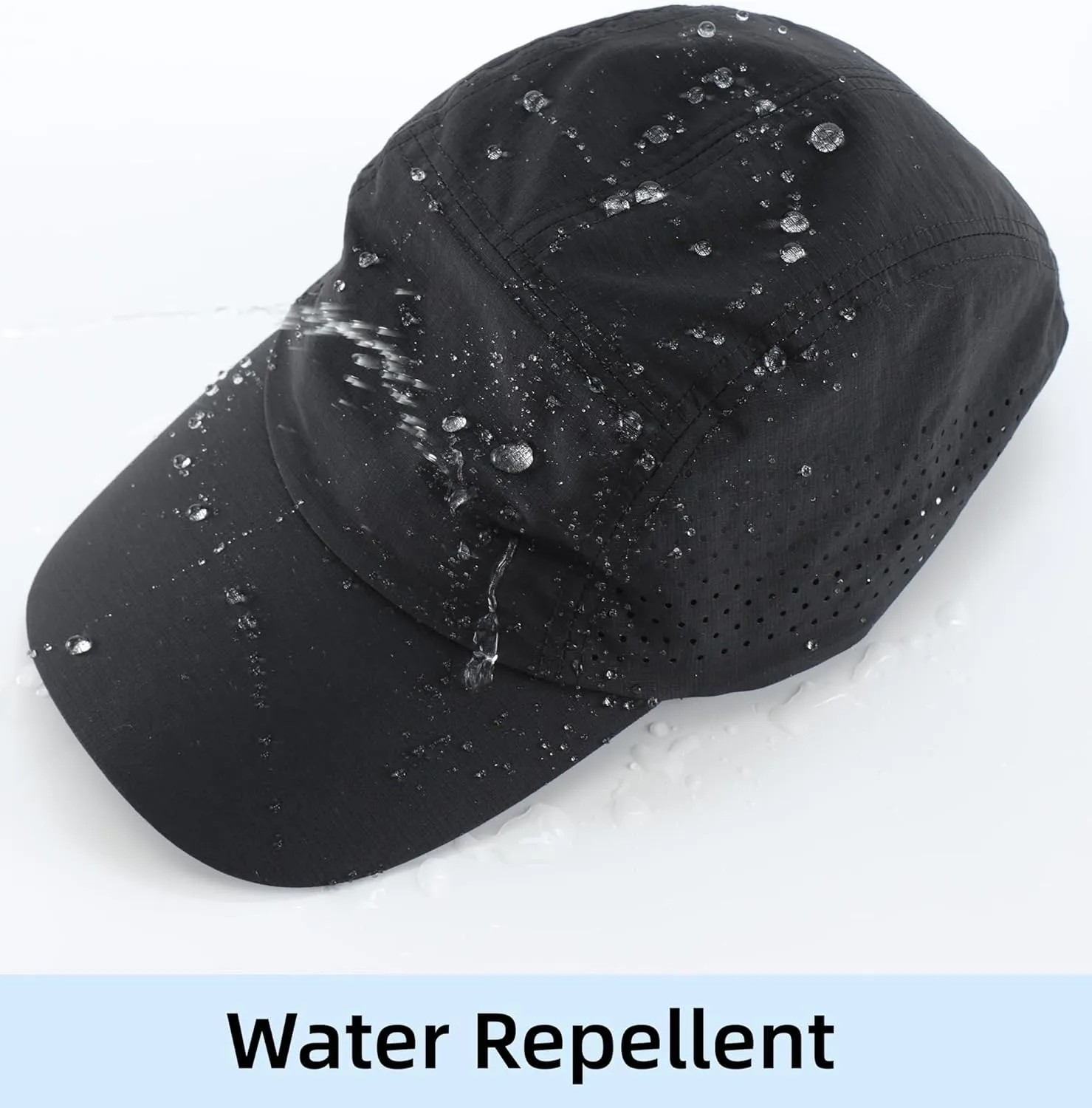 Connectyle Men's Breathable Run Hat Quick Dry Reflective Sport Cap Adjustable Lightweight Baseball Hat Unstructured Design