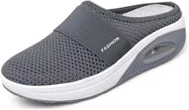 Diabetic Air-Cushion Slip-On Walking Shoes, Orthopedic Diabetic Slippers, with Arch-Support for Women