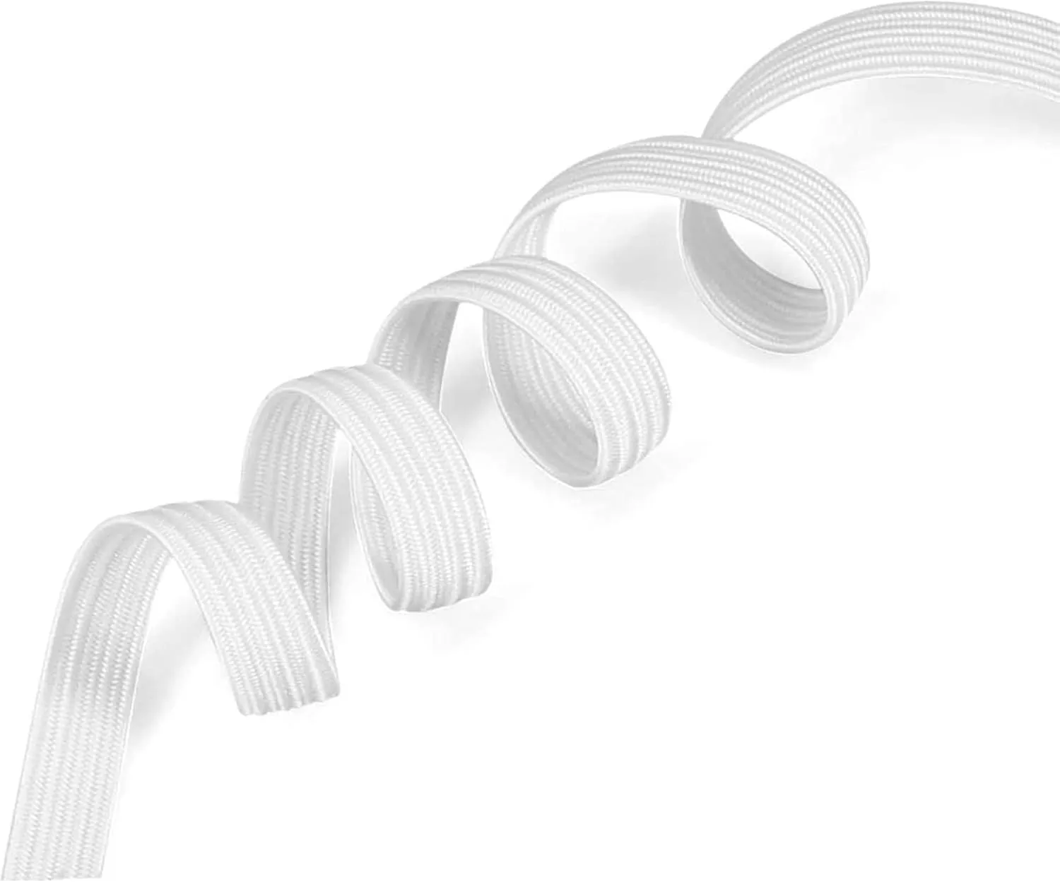 Elastic Band for Sewing 1/2 Inch Wide 12 Yards, Durable & Soft High Elasticity Stretch Elastic Bands Cord for Sewing, Waistbands, Pants, DIY Crafts, White