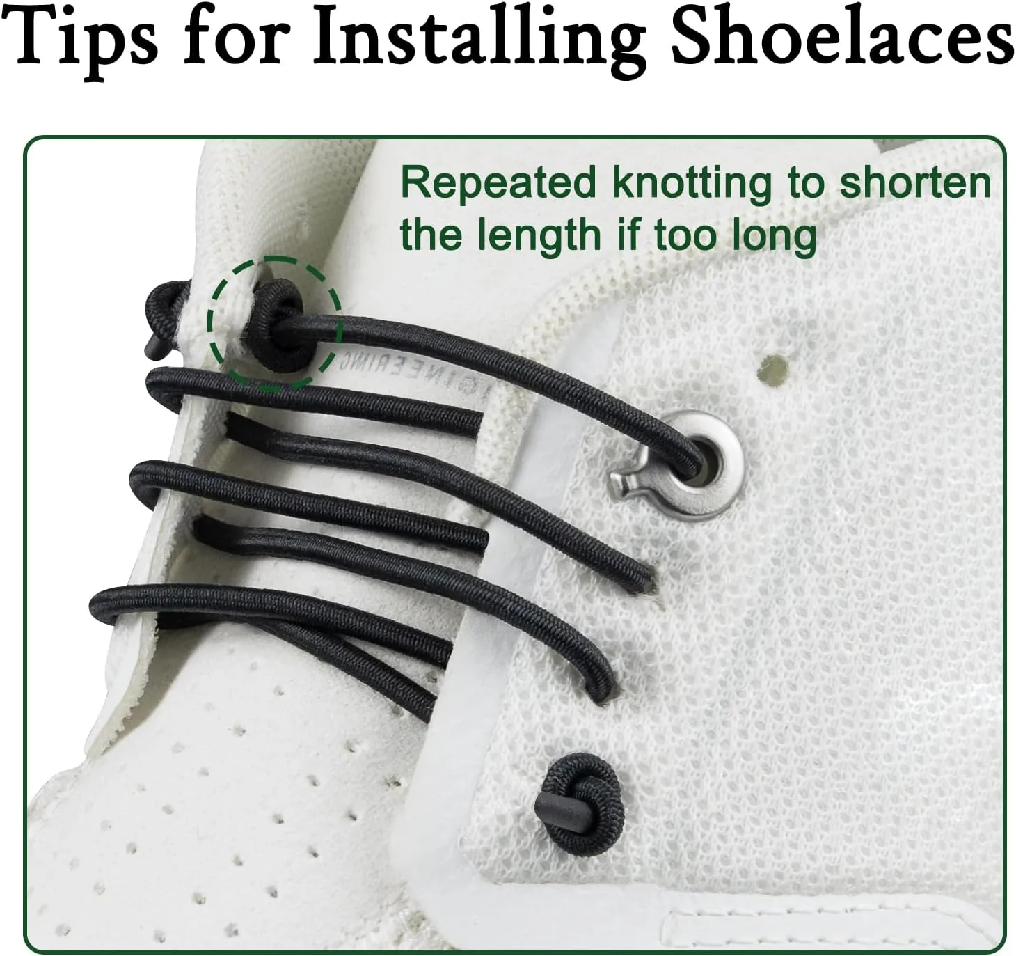 Elastic Shoelaces for ON Cloud 5 & 6 No Tie Replacements Shoes Laces Stretchy Bungee Running Training