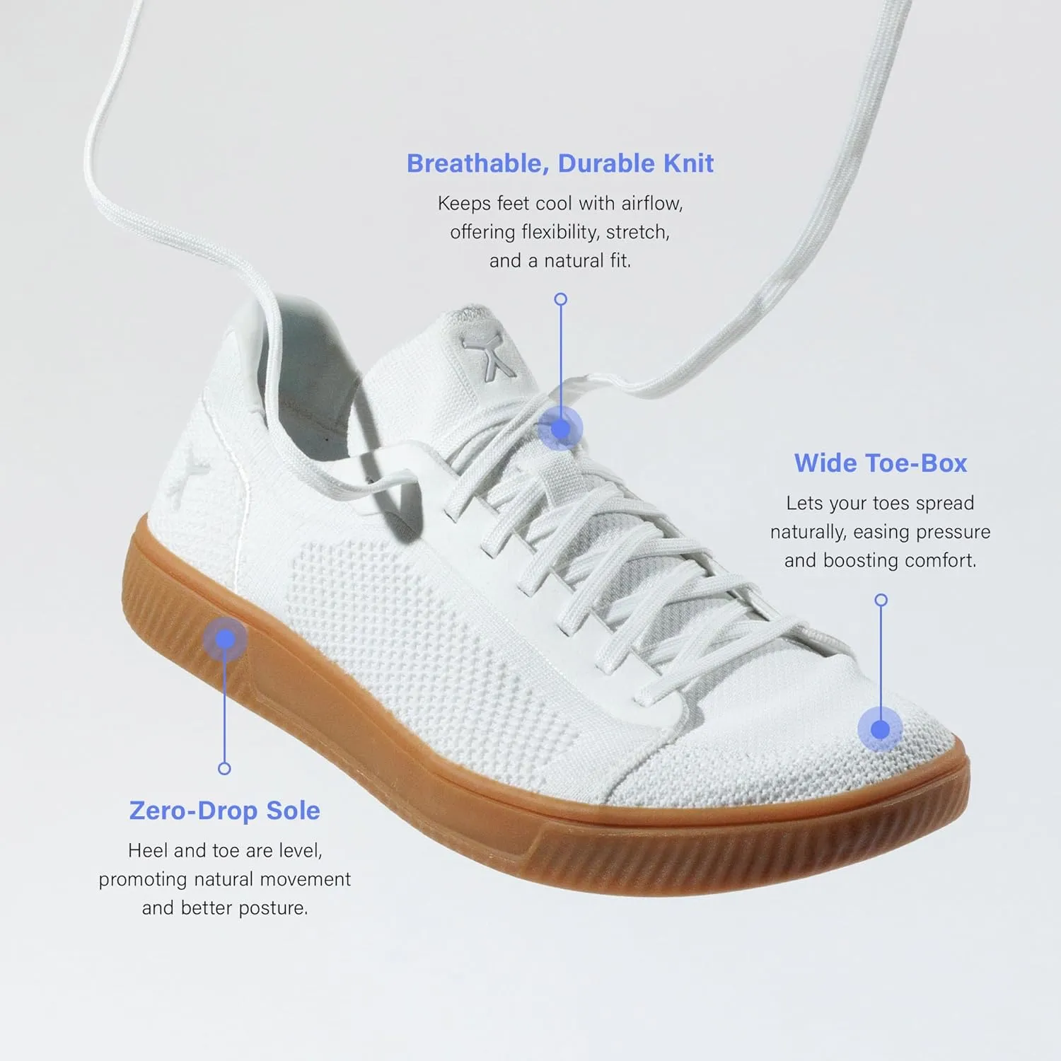 FLUX FOOTWEAR Adapt Knit Trainer  Wide Toe Box Shoe with Earth-Link Grounding, Zero-Drop Sole, Breathable Knit Upper & Machine Washable  Perfect for Daily Wear & Light Training