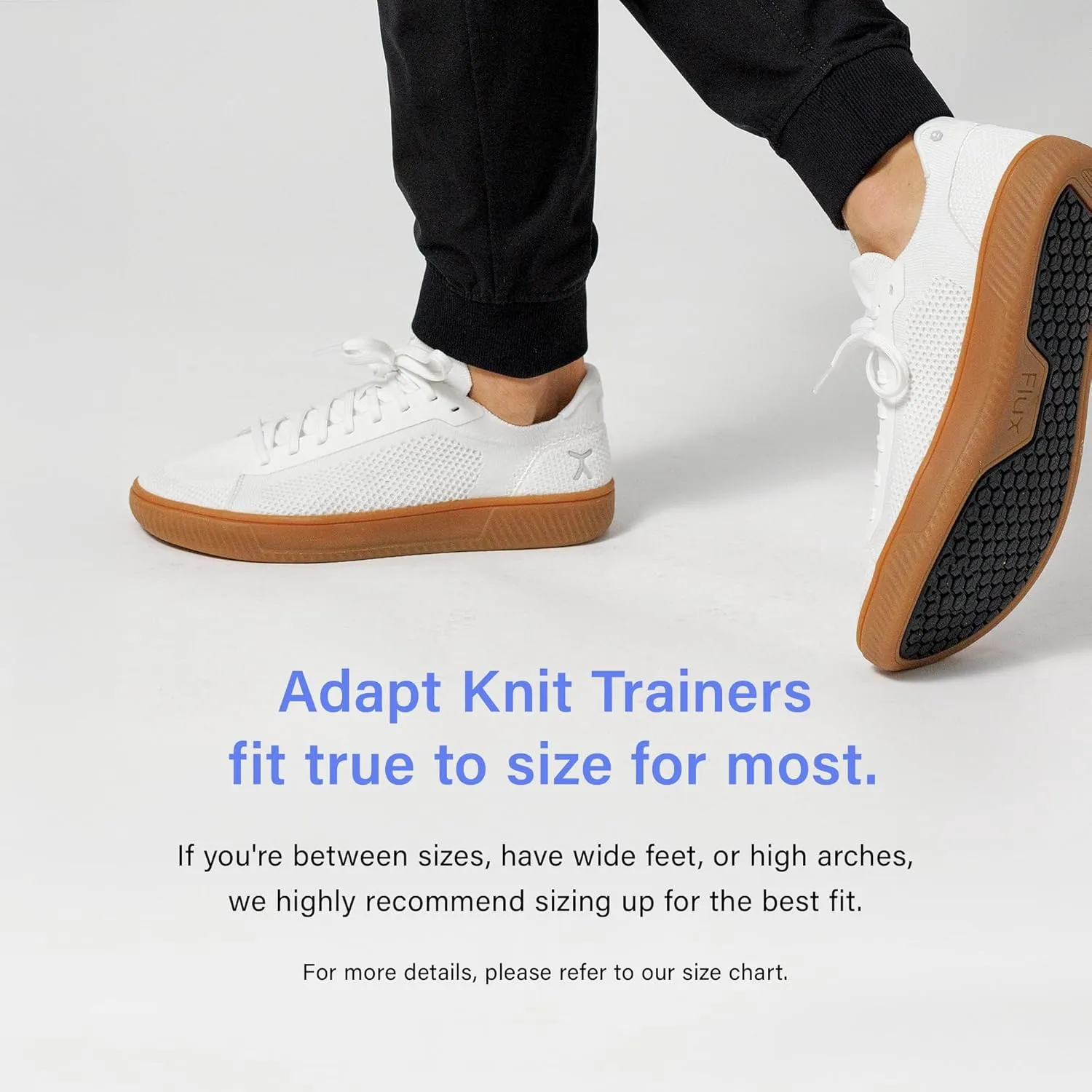 FLUX FOOTWEAR Adapt Knit Trainer  Wide Toe Box Shoe with Earth-Link Grounding, Zero-Drop Sole, Breathable Knit Upper & Machine Washable  Perfect for Daily Wear & Light Training