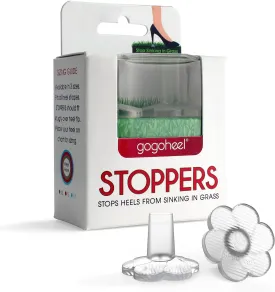 GoGoHeel STOPPERS Heel Protectors - Stops Sinking into Grass - Made in USA (Medium)