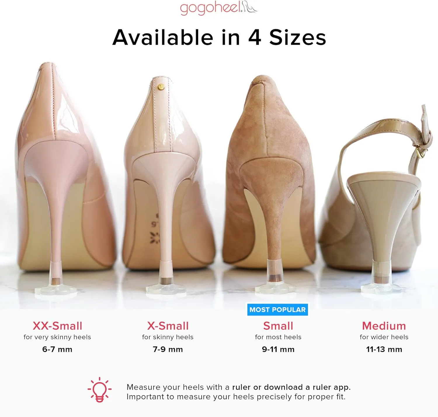 GoGoHeel STOPPERS Heel Protectors - Stops Sinking into Grass - Made in USA (Medium)