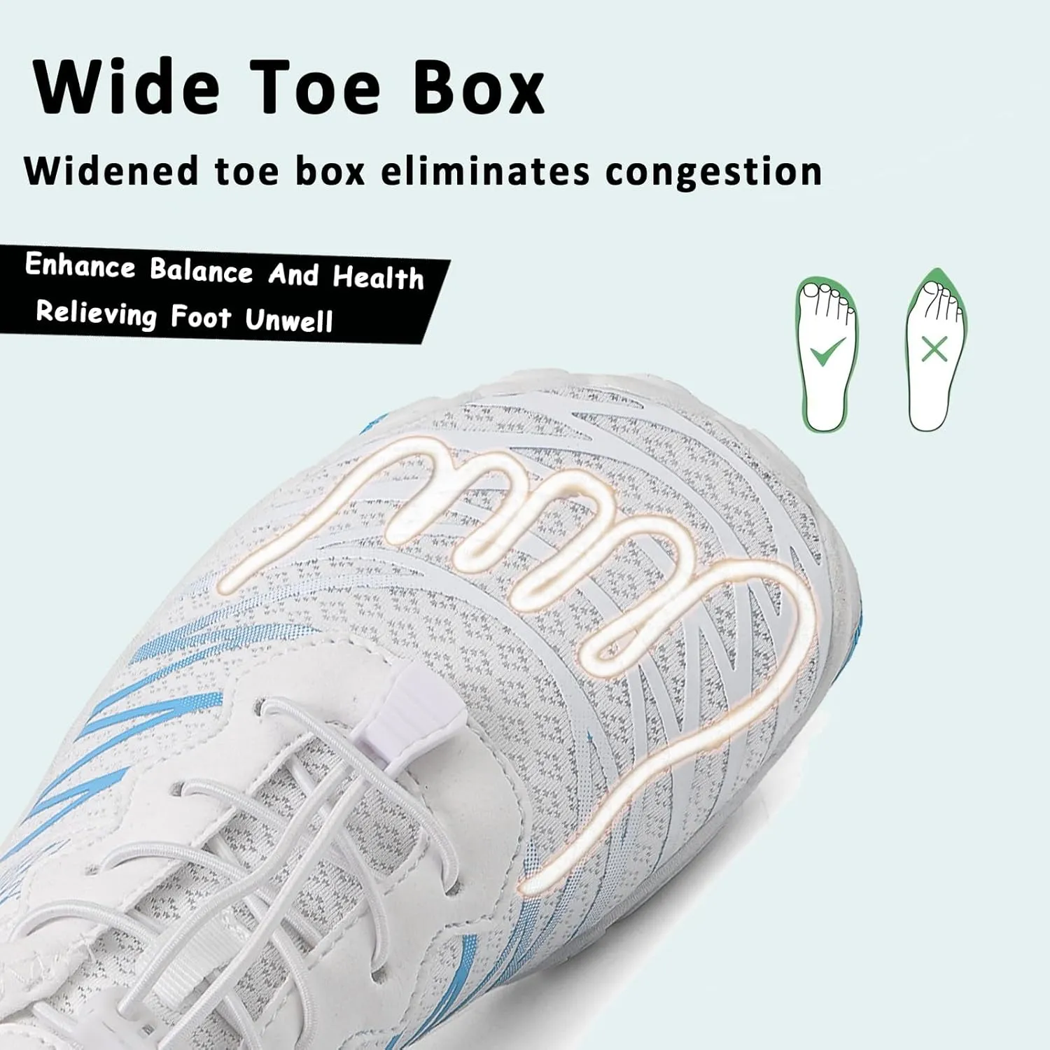Grounded Barefoot Footwear Shoes Women Men with Neuropathy, Lightweight Non-Slip Barefoot Shoes, Comfortable Quick Dry Hiking Shoes for Trail Running