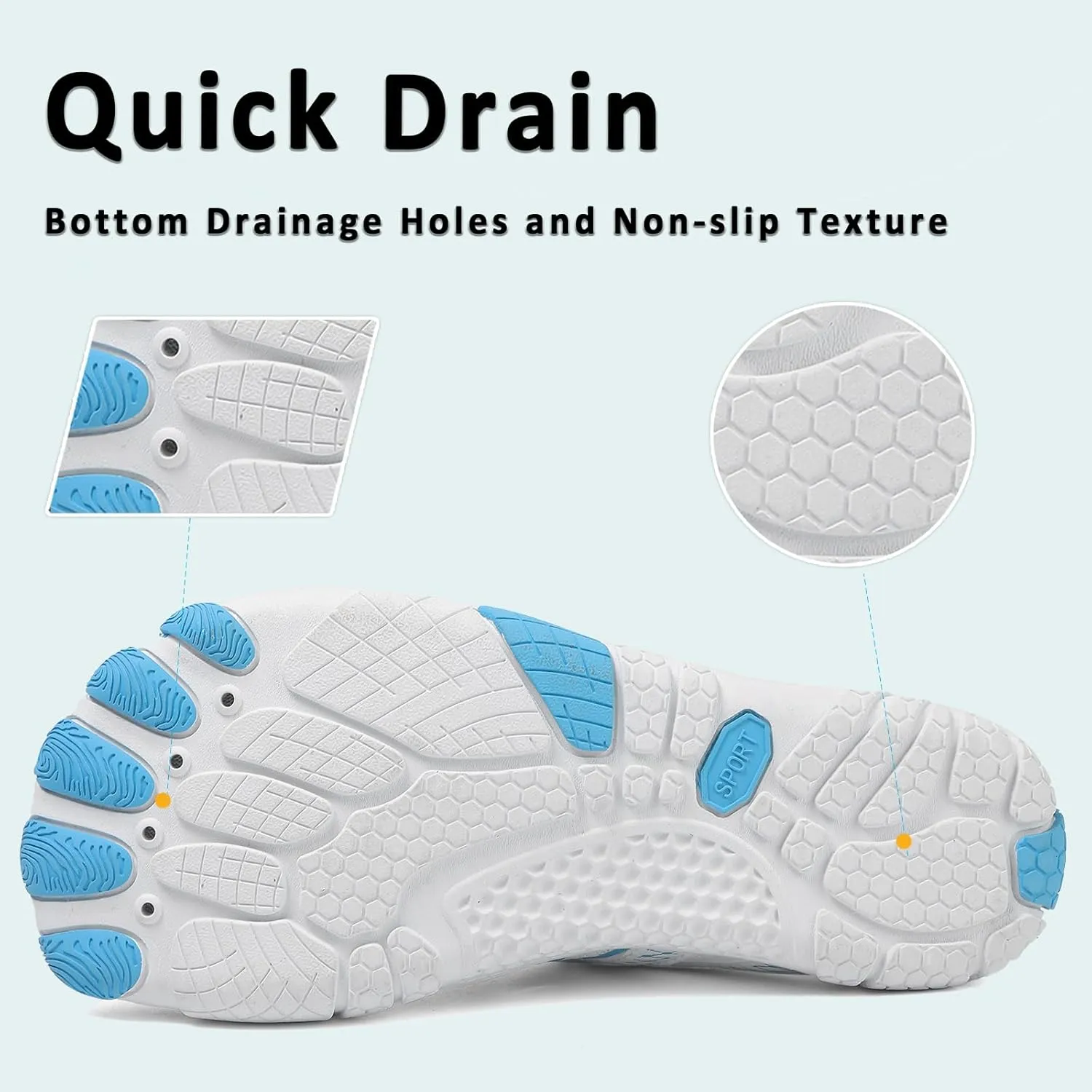 Grounded Barefoot Footwear Shoes Women Men with Neuropathy, Lightweight Non-Slip Barefoot Shoes, Comfortable Quick Dry Hiking Shoes for Trail Running