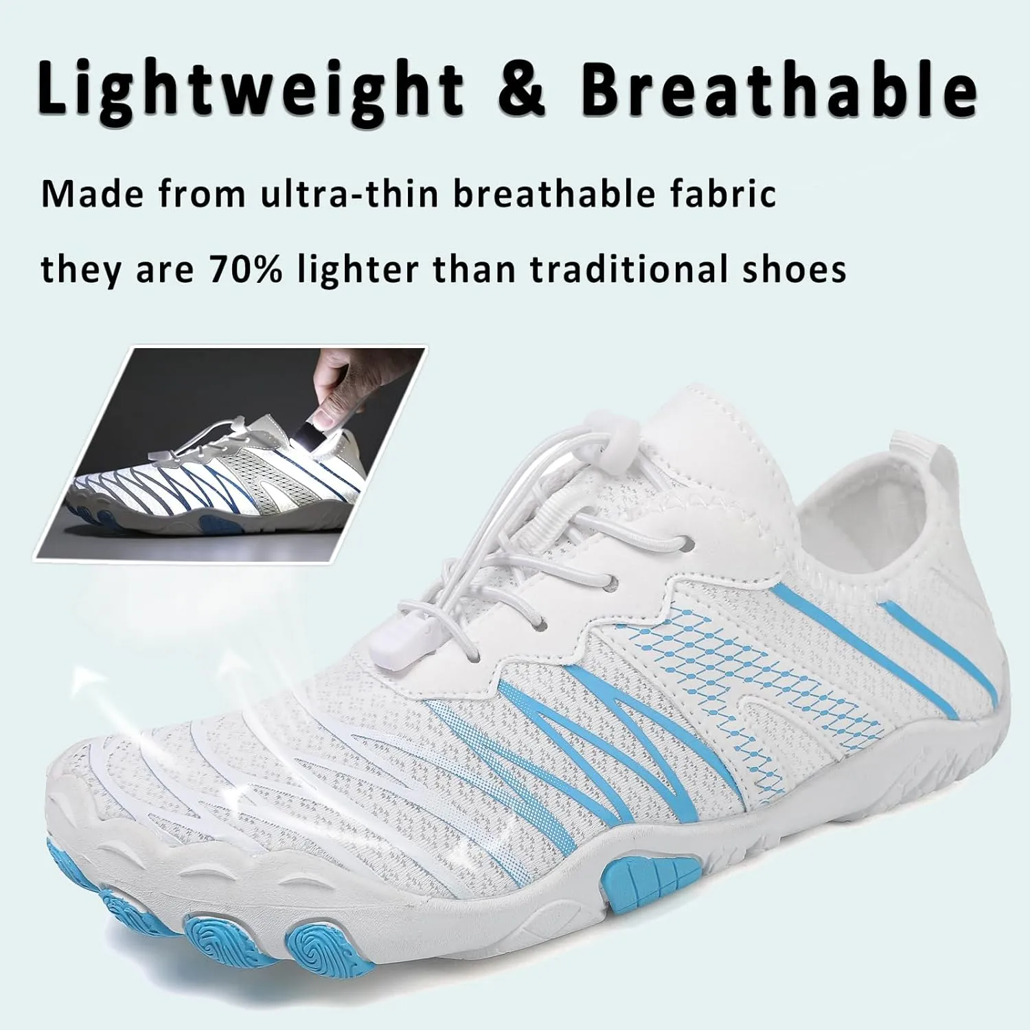 Grounded Barefoot Footwear Shoes Women Men with Neuropathy, Lightweight Non-Slip Barefoot Shoes, Comfortable Quick Dry Hiking Shoes for Trail Running