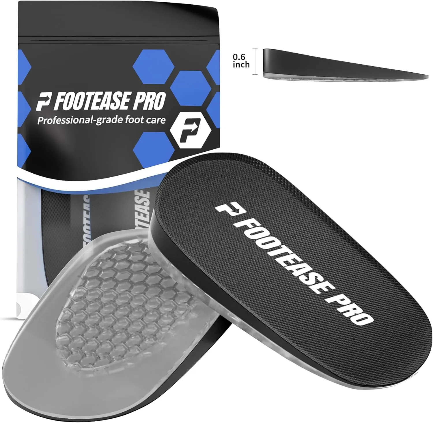 Height Increase Insoles Heel Lifts for Men Women Height Boosters Shoe Lifts for Plantar Fasciitis Heel Inserts with Heel Pain Relief