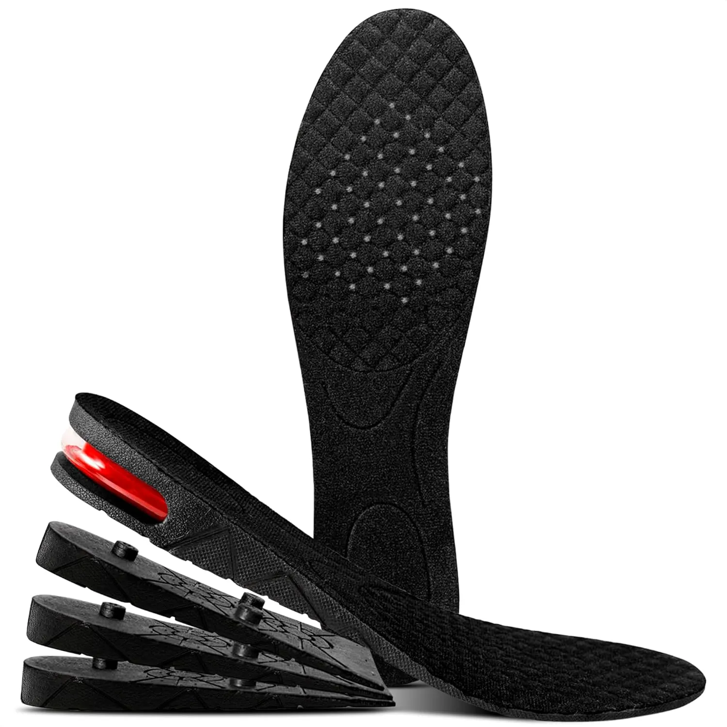 Height Increasing Shoes Insoles Women - 1 Pair Orthotic Heel Lift Shoe Insoles Men Height Increase Insole 1.2 to 3.5 inch Adjustable Heel Lifts for Women - 4.5 to 9 inch US Sizes Shoe Inserts for Men