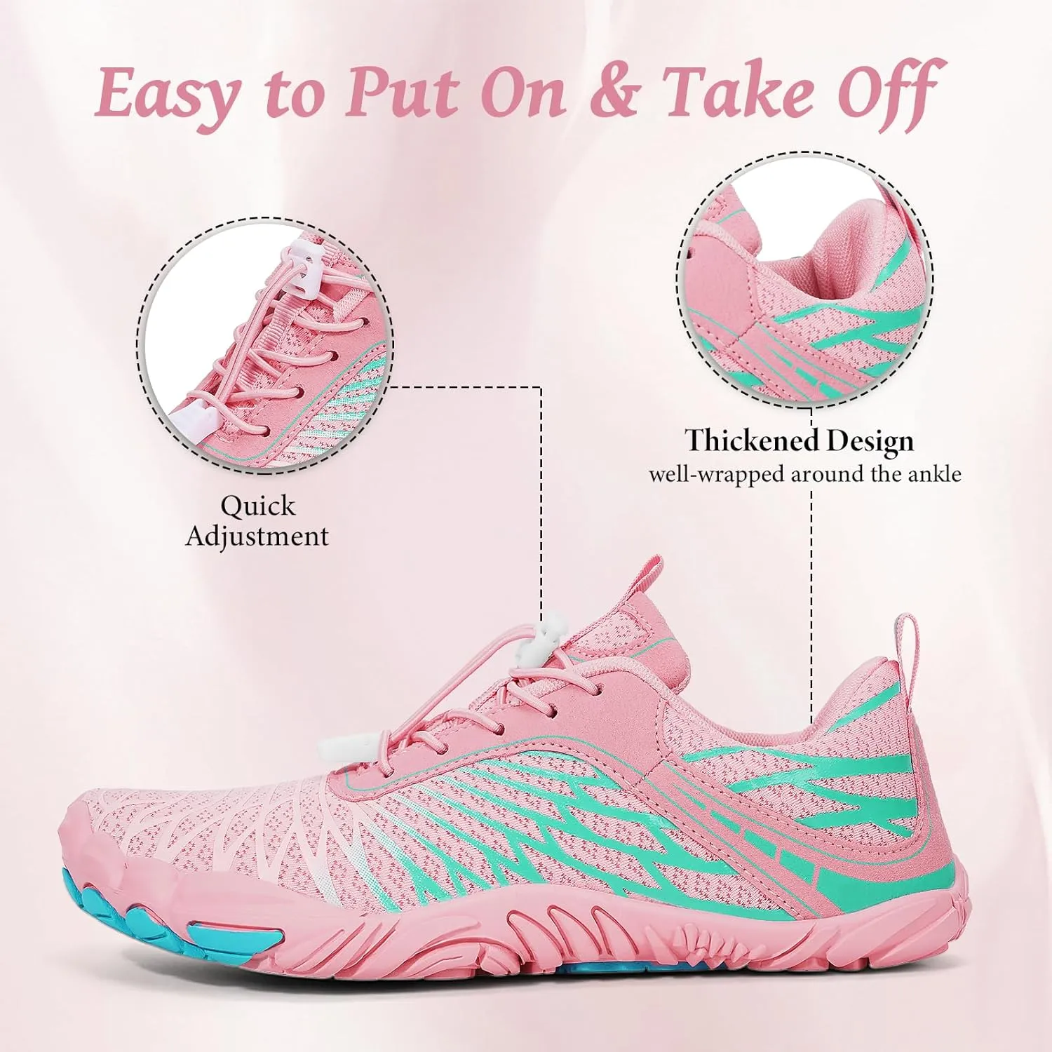 Hike Barefoot Shoes, Pro Barefoot Shoes Women Men Footwear, Athletic Hiking Minimalist Water Shoe Breathable Quick Dry Zero Drop Trail Running Shoe with Non-Slip Sole & Wide Toe Box