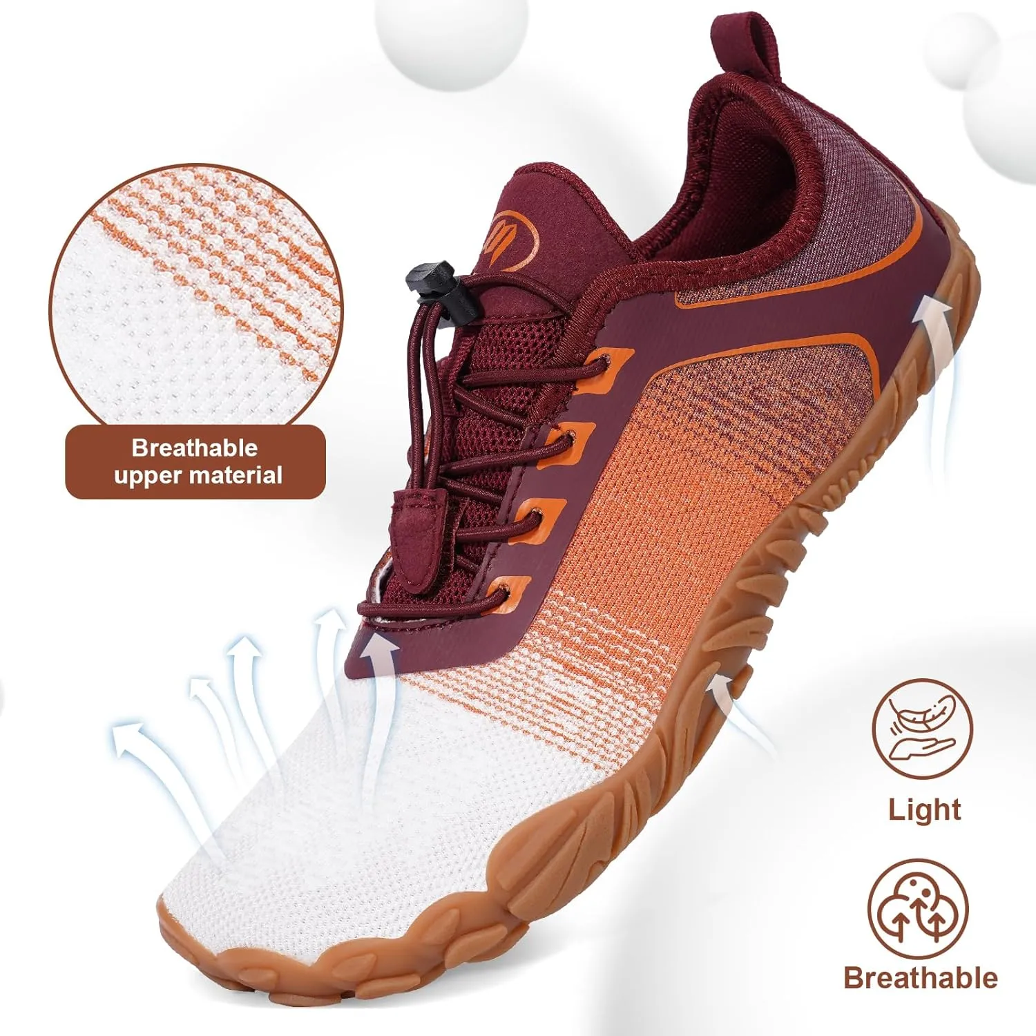Hike Barefoot Shoes Women Men Footwear Minimalist Healthy Wide Toe Box Zero Drop Non-Slip Grounding Shoes for Walking Gym Workout Trail Running Grounded Footwear