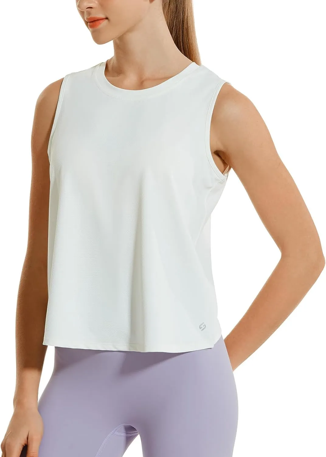 HODOSPORTS Workout Tops for Women UPF 50  Open Back Sleeveless Tank Tops Quick Dry Athletic Gym Yoga Shirts Loose Fit