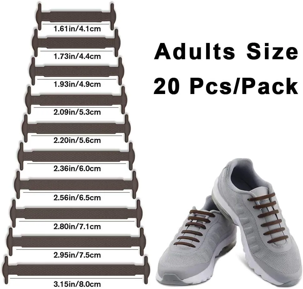 HOMAR No Tie Shoelaces for Kids and Adults Stretch Silicone Elastic No Tie Shoe Laces