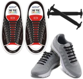 HOMAR No Tie Shoelaces for Kids and Adults Stretch Silicone Elastic No Tie Shoe Laces