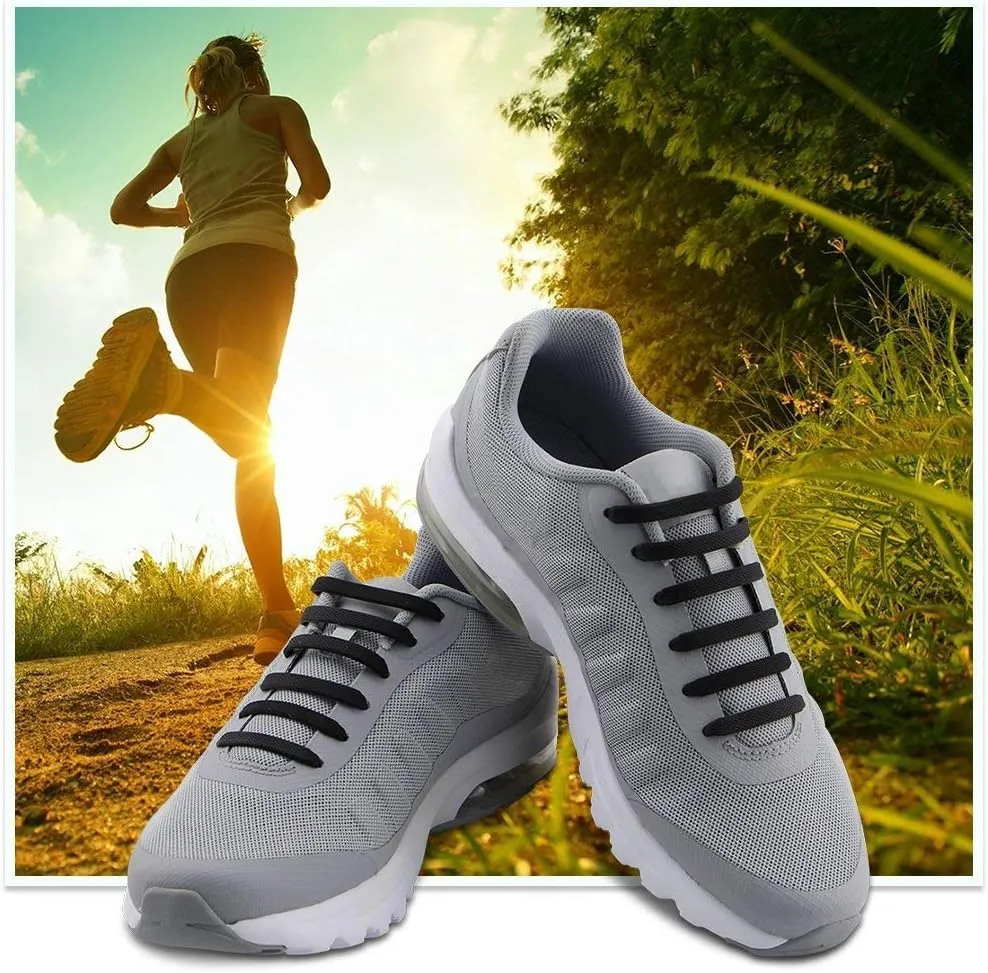 HOMAR No Tie Shoelaces for Kids and Adults Stretch Silicone Elastic No Tie Shoe Laces
