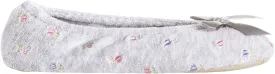 isotoner Women's Embroidered Terry Ballerina Slippers