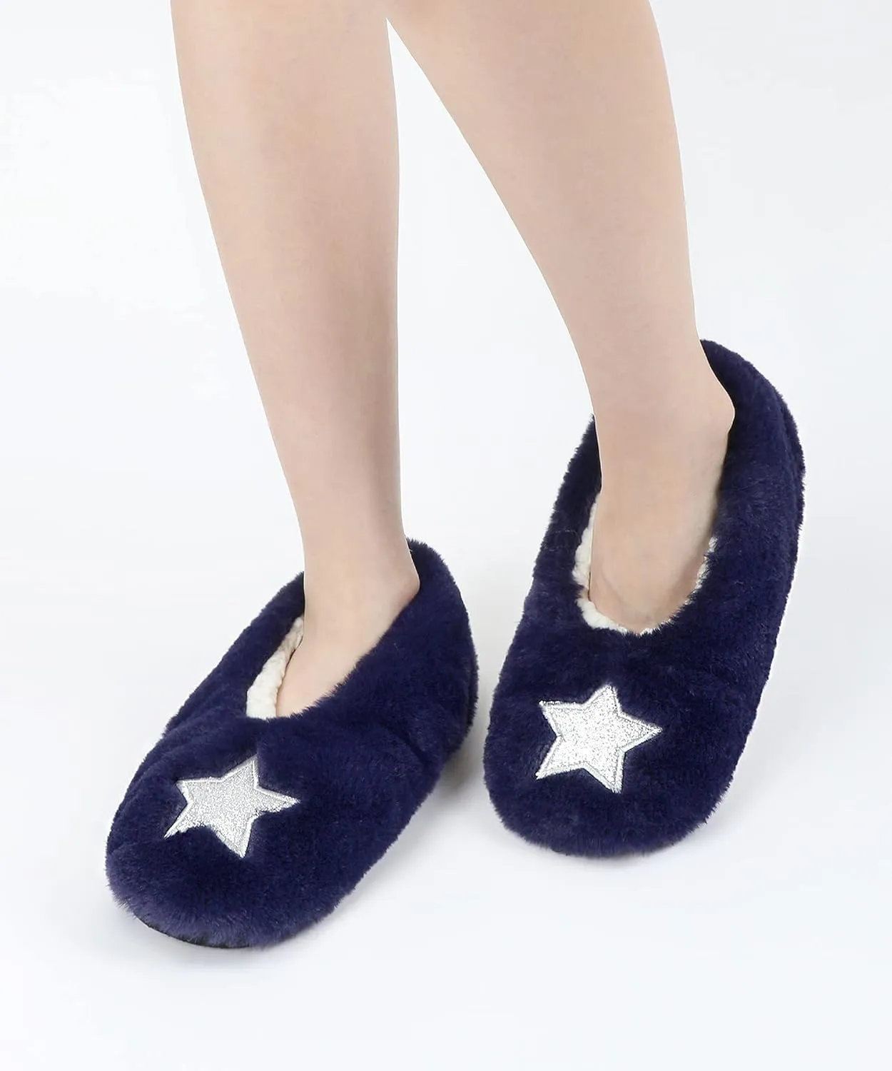 Keyela Womens Cozy&Warm Slipper Socks with Grippers-House Socks