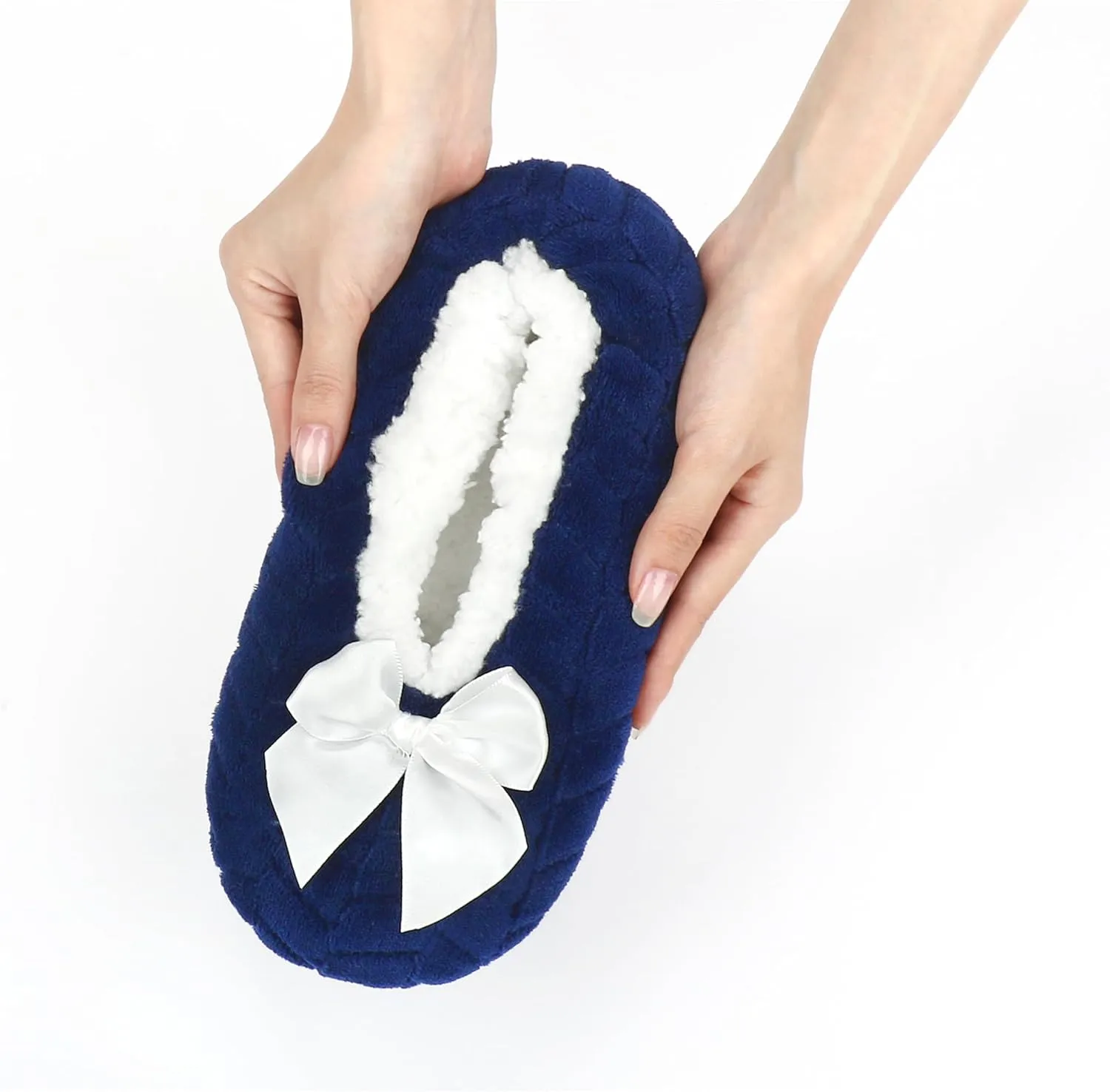 Keyela Womens Cozy&Warm Slipper Socks with Grippers-House Socks