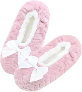 Keyela Womens Cozy&Warm Slipper Socks with Grippers-House Socks
