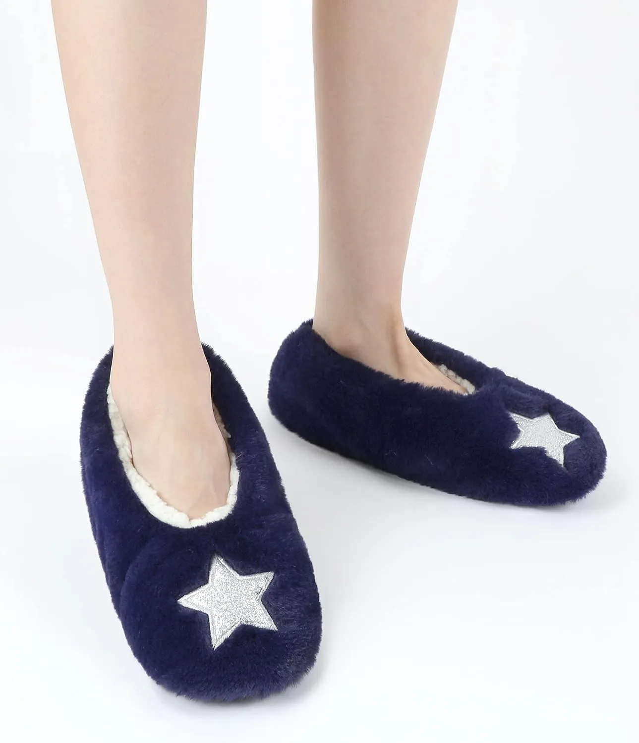 Keyela Womens Cozy&Warm Slipper Socks with Grippers-House Socks