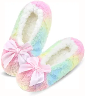 Keyela Womens Cozy&Warm Slipper Socks with Grippers-House Socks