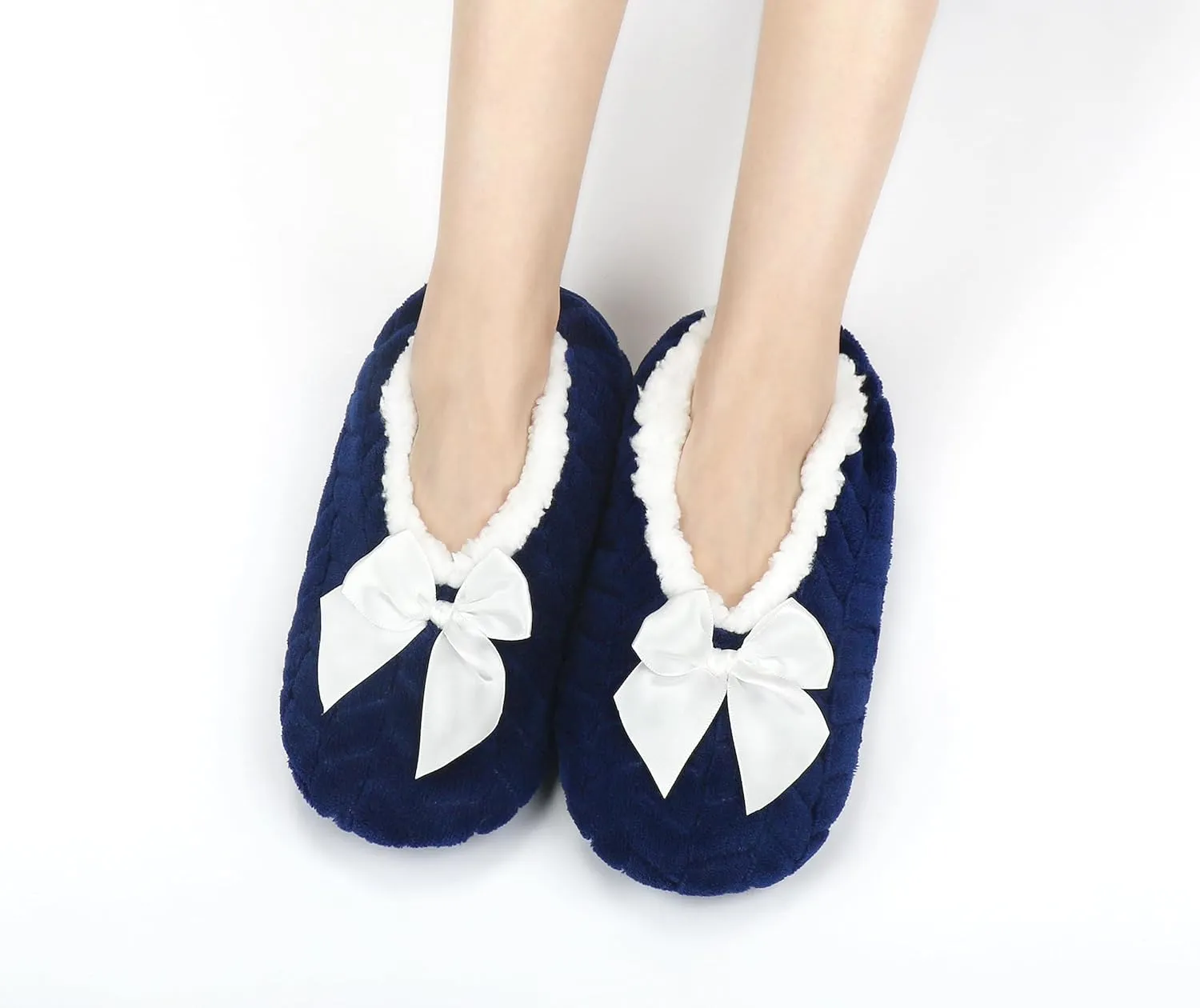 Keyela Womens Cozy&Warm Slipper Socks with Grippers-House Socks