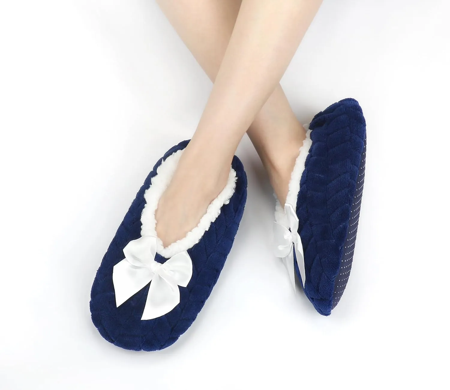 Keyela Womens Cozy&Warm Slipper Socks with Grippers-House Socks