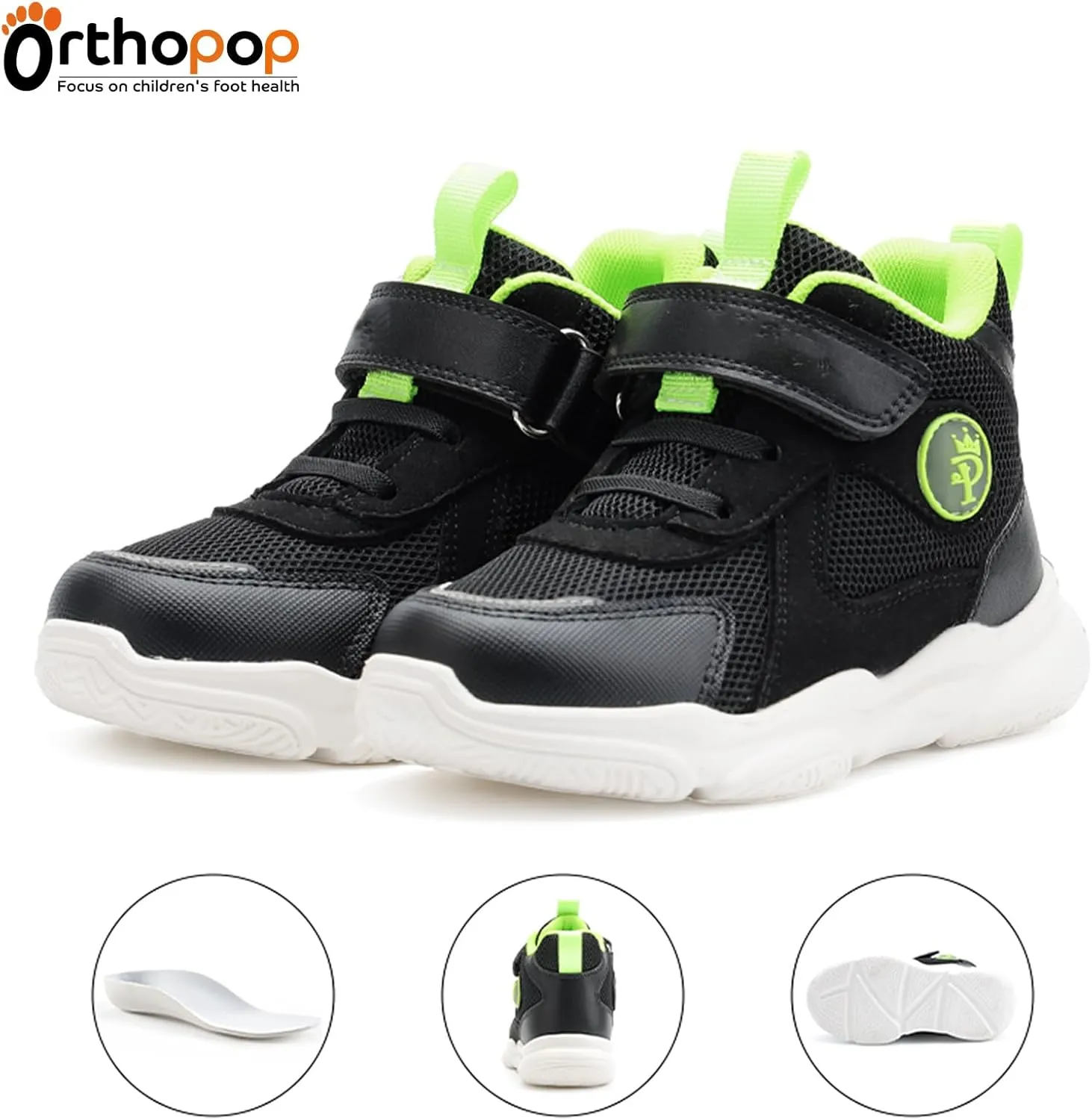 Kids Orthopedic Corrective Ankle and Arch Support AFO Shoes for Toddler Girls and Boys