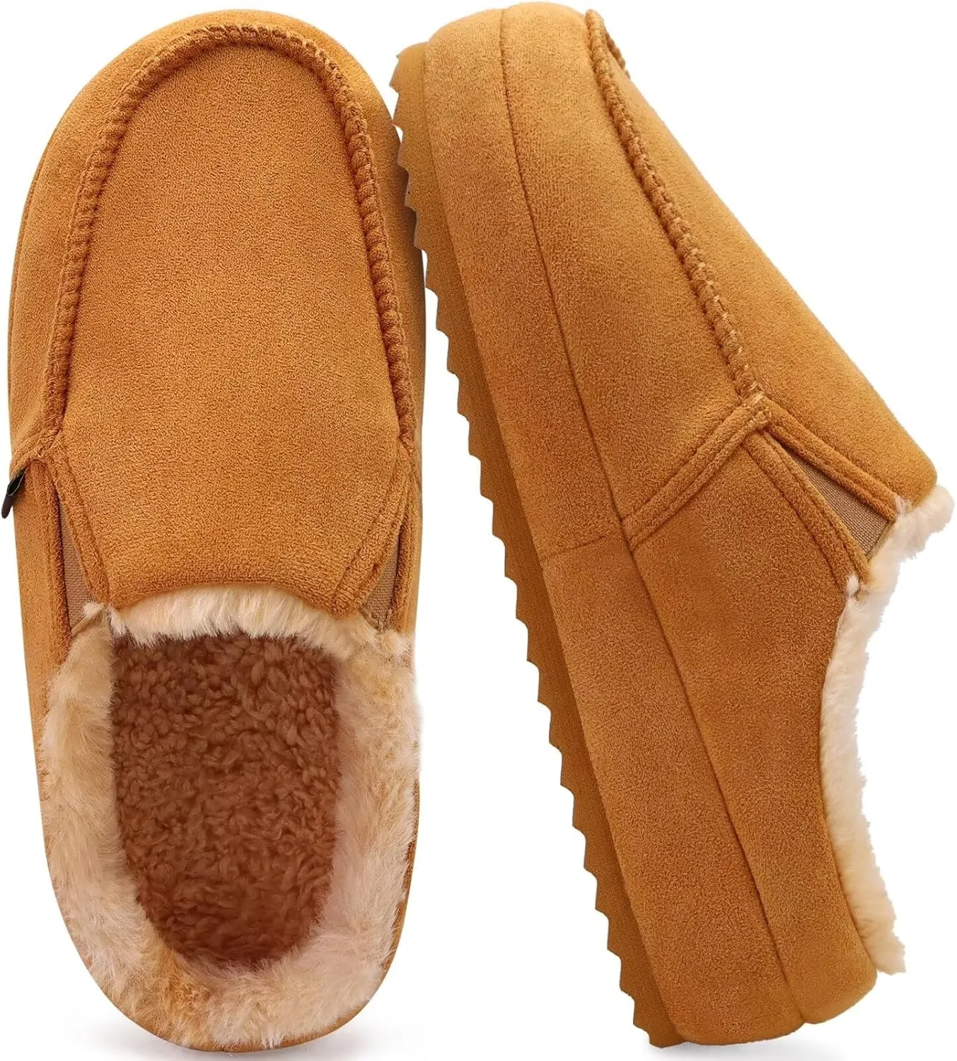 KuaiLu Womens Clog Slippers Cozy Warm Plush Lined With Suede Faux Fur House ladies Bedroom Slippers Comfortable Memory Foam Slip-on Womans Home Shoes Indoor Outdoor Thick Hard Sole