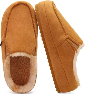 KuaiLu Womens Clog Slippers Cozy Warm Plush Lined With Suede Faux Fur House ladies Bedroom Slippers Comfortable Memory Foam Slip-on Womans Home Shoes Indoor Outdoor Thick Hard Sole
