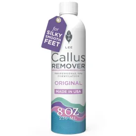 Lee Beauty Professional Callus Remover for Feet - Original, Powerful Formulation - Extra Strength Gel, Home Pedicure Foot Spa Results - Cracked & Dead Dry Skin Supplies - 8 Oz