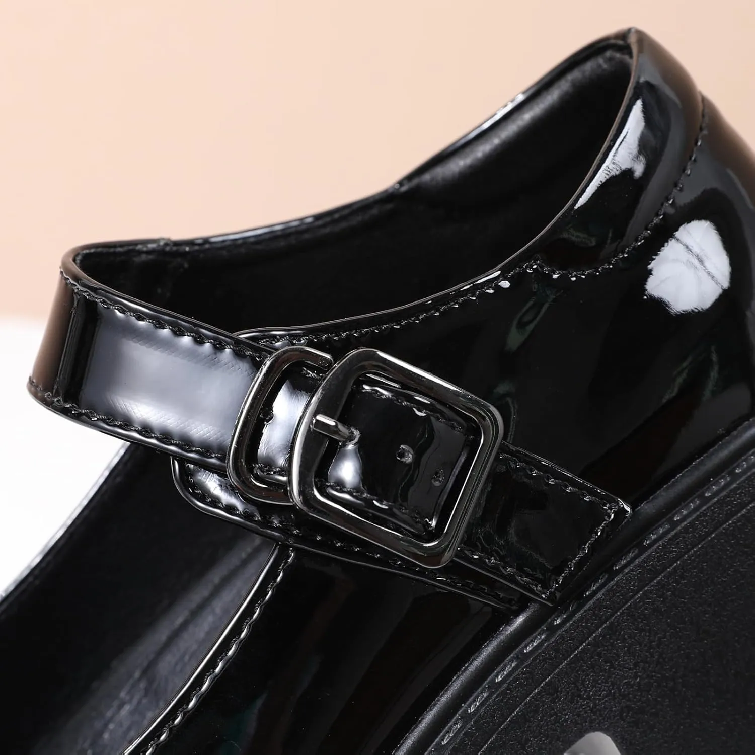 Mary Jane Shoes Women Platform Mary Janes for Women Round Toe Chunky Heels Women's Pumps Fashion Classic Comfortable Dressy Business Casual Shoes Dress Shoes