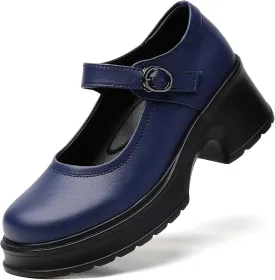 Mary Jane Shoes Women Platform Mary Janes Heels Women's Chunky Pumps Dress Shoes Ladies Work Comfortable Dressy Casual Footwear