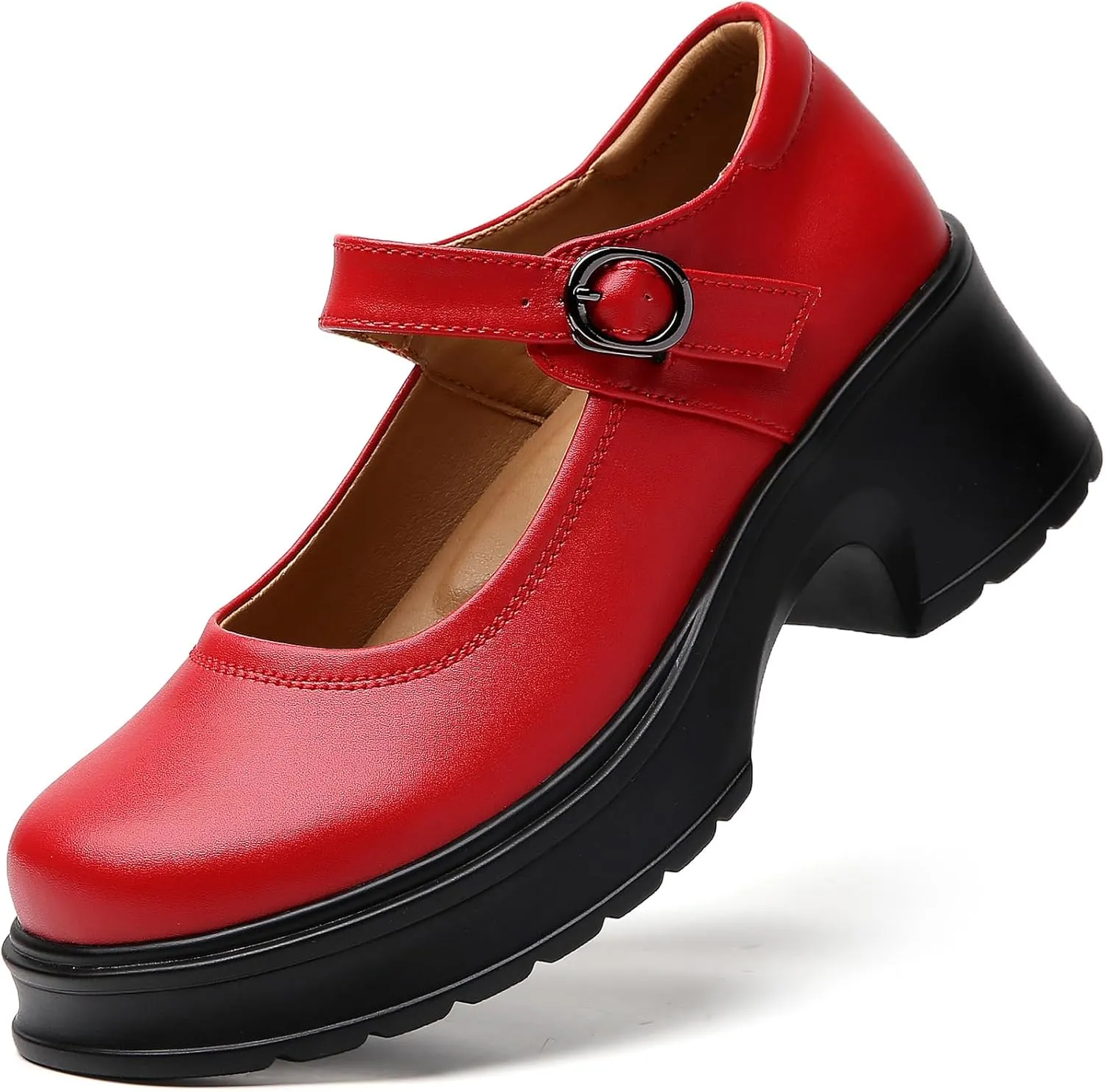 Mary Jane Shoes Women Platform Mary Janes Heels Women's Chunky Pumps Dress Shoes Ladies Work Comfortable Dressy Casual Footwear