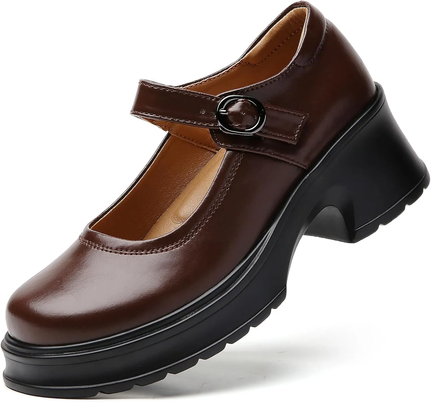 Mary Jane Shoes Women Platform Mary Janes Heels Women's Chunky Pumps Dress Shoes Ladies Work Comfortable Dressy Casual Footwear