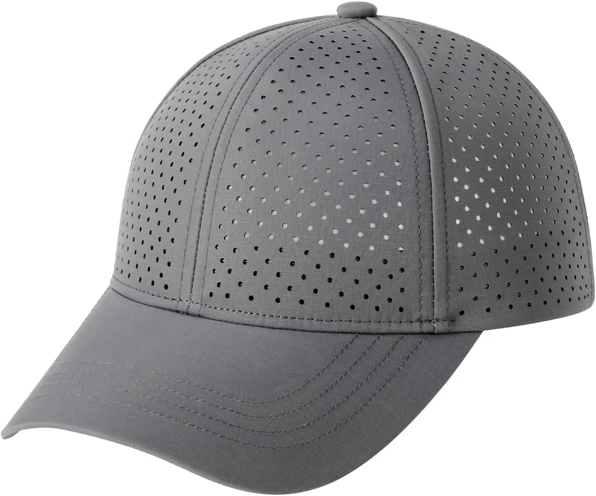 Men Summer Adjustable Performance Hat Breathable Snapback Laser Perforated Mesh Baseball Cap